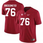 NCAA Men's Alabama Crimson Tide #76 Tommy Brockermeyer Stitched College 2021 Nike Authentic Crimson Football Jersey NL17C12RY